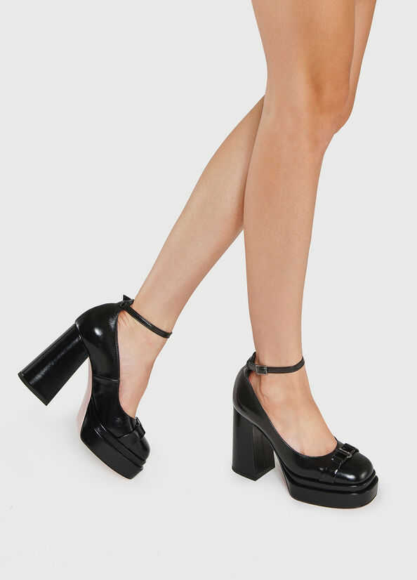 Women's Liu Jo Pumps With Wide High Heels Black | ADV-315042