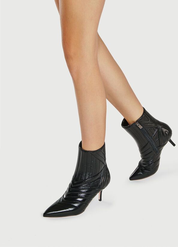 Women's Liu Jo Quilted With Heel Ankle Boots Black | NYG-368751