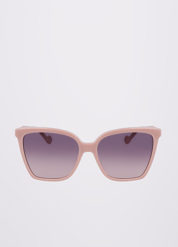 Women's Liu Jo Squared Sunglasses Coral | OVH-309518