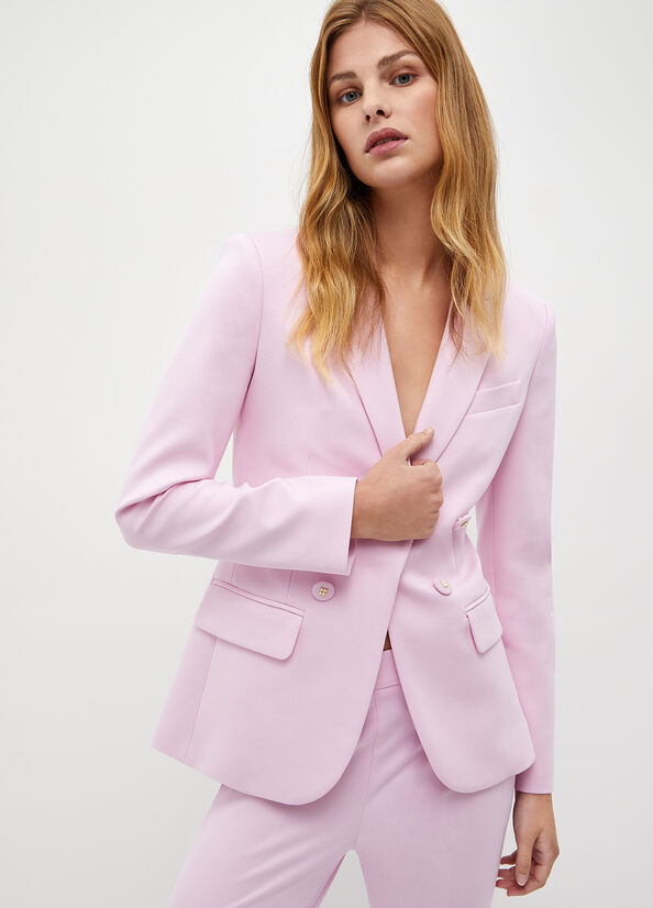 Women's Liu Jo Stretch Blazer Jackets Pink | KJD-430987