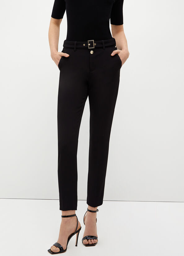 Women's Liu Jo Stretch Chinos Pants Black | CUL-936720