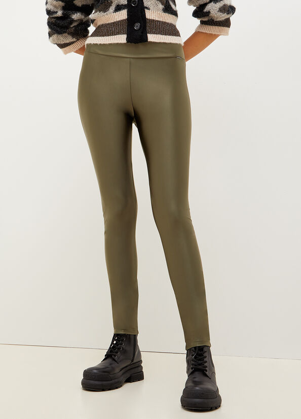 Women's Liu Jo Stretch Jersey Leggings Pants Green | HCE-345680