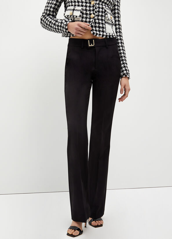 Women's Liu Jo Stretch Lj Pants Black | IHG-629780