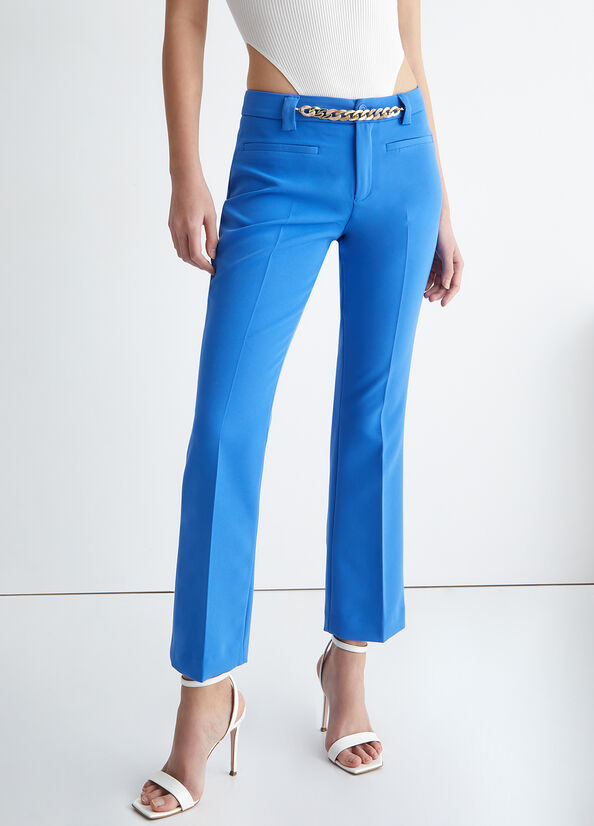 Women's Liu Jo Stretch Pants Light Blue | RXQ-745389