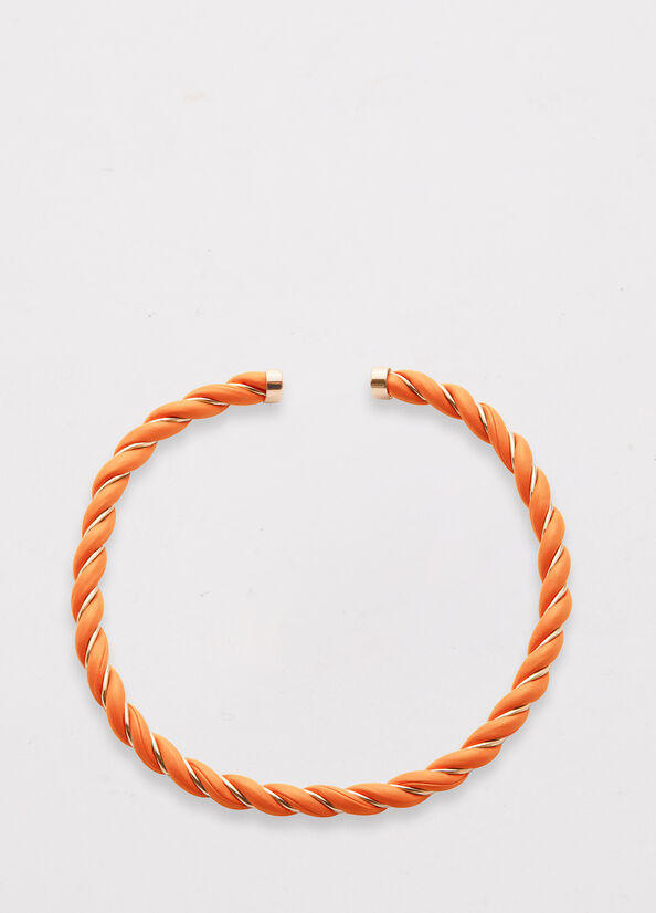 Women's Liu Jo Torchon Effect Necklace Jewelry Orange | KWS-640381