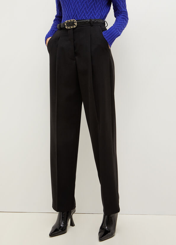 Women's Liu Jo Twill Chinos Pants Black | YZA-910584