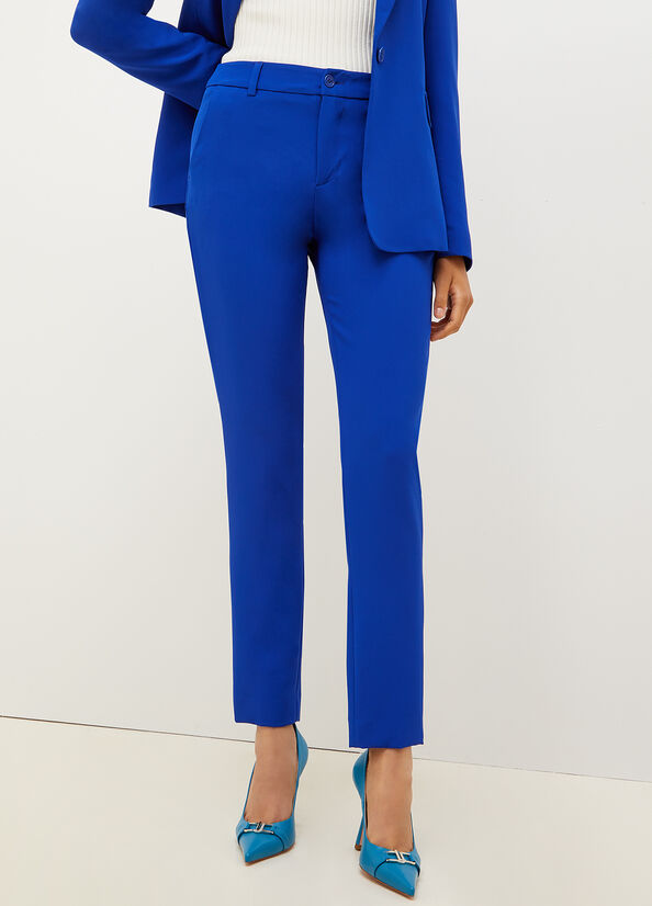 Women's Liu Jo Twill Pants Blue | ILS-826190