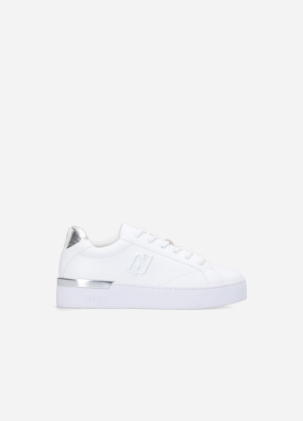 Women's Liu Jo White With Logo Sneakers White | ODX-601928