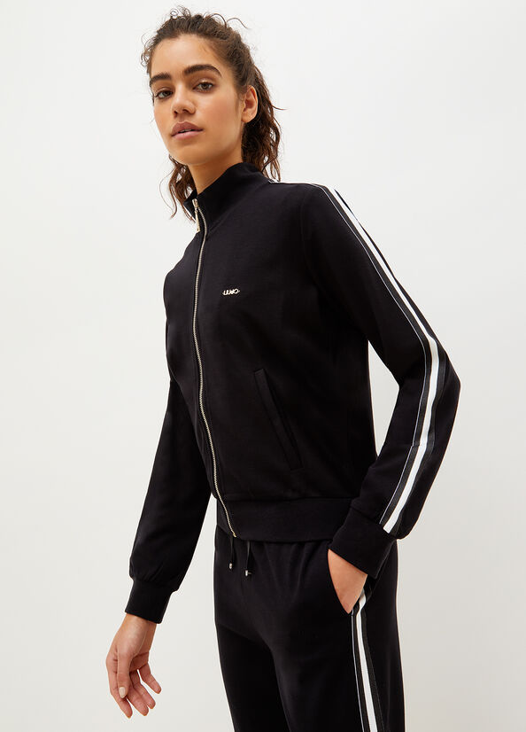 Women's Liu Jo With Zip Sweatshirts Black | SWB-642307